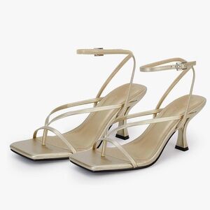 Elegant Gold Strappy Heels